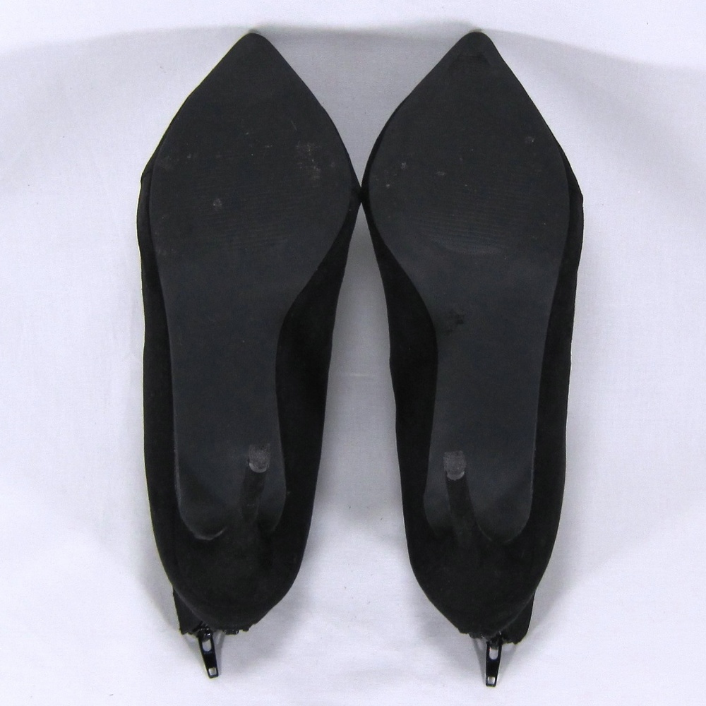 Olivia Ferragamo Black Suede Ankle Booties Sz: 10M - Picture 7 of 8